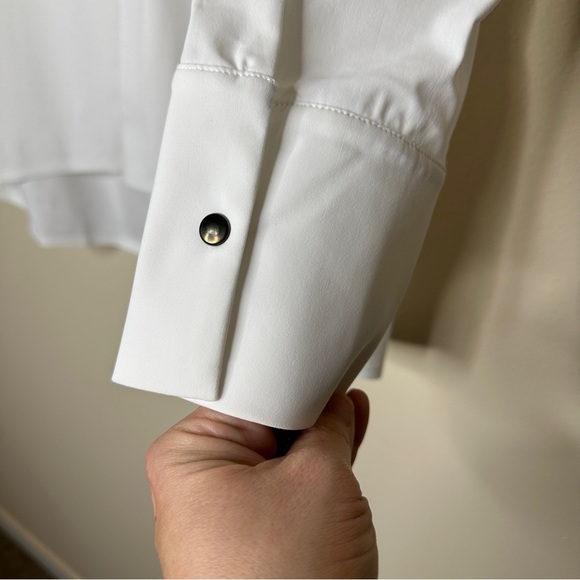 Aday Something Tailored Shirt in White Size L - Picture 10 of 12